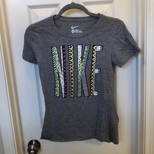 Gray Nike workout top